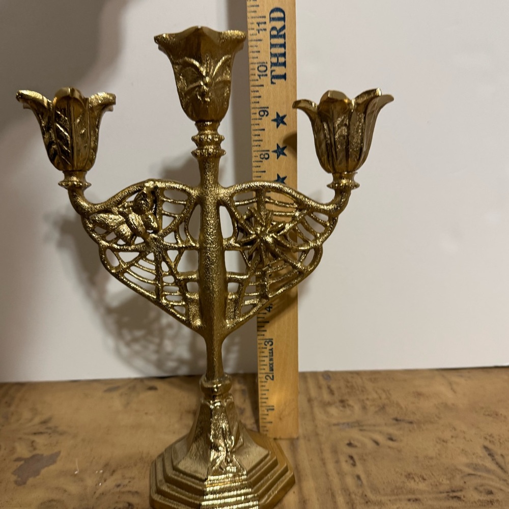 Threshold Halloween Gold Candle Holder - Picture 6 of 7